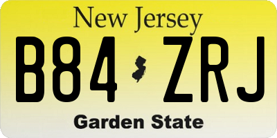 NJ license plate B84ZRJ