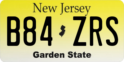 NJ license plate B84ZRS