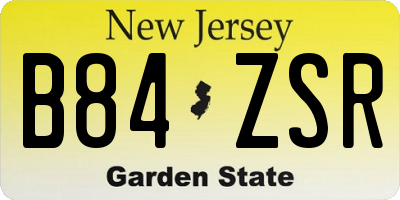 NJ license plate B84ZSR