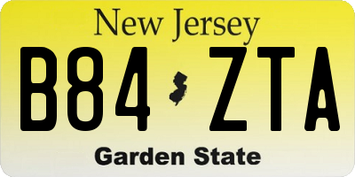 NJ license plate B84ZTA