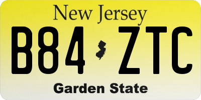 NJ license plate B84ZTC