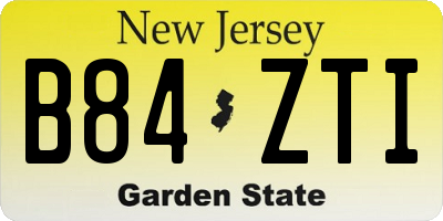 NJ license plate B84ZTI
