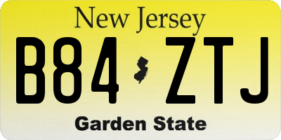 NJ license plate B84ZTJ