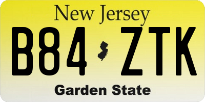 NJ license plate B84ZTK