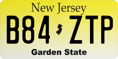 NJ license plate B84ZTP