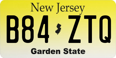 NJ license plate B84ZTQ