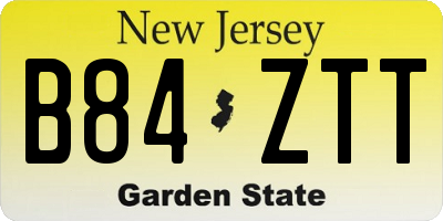 NJ license plate B84ZTT