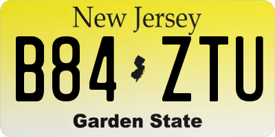 NJ license plate B84ZTU