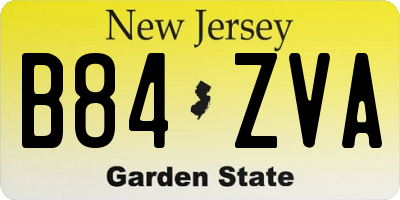 NJ license plate B84ZVA