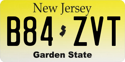 NJ license plate B84ZVT