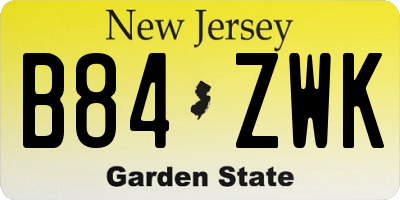 NJ license plate B84ZWK