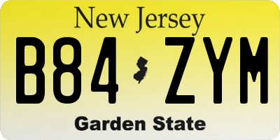 NJ license plate B84ZYM