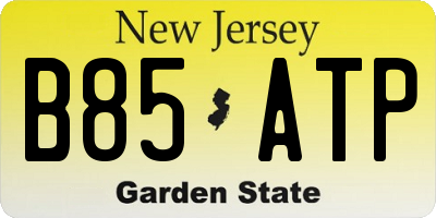 NJ license plate B85ATP