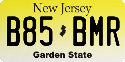 NJ license plate B85BMR