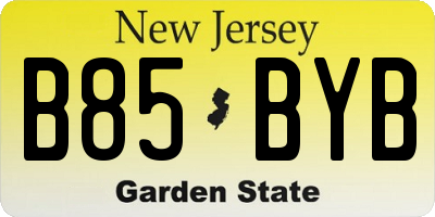 NJ license plate B85BYB