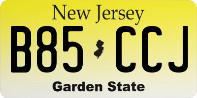 NJ license plate B85CCJ