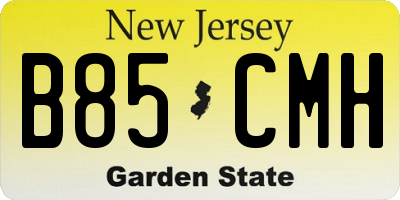 NJ license plate B85CMH