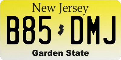 NJ license plate B85DMJ