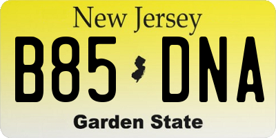 NJ license plate B85DNA