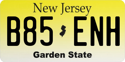 NJ license plate B85ENH