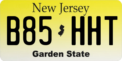 NJ license plate B85HHT