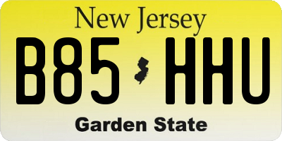 NJ license plate B85HHU