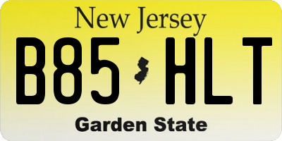 NJ license plate B85HLT