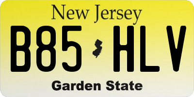 NJ license plate B85HLV