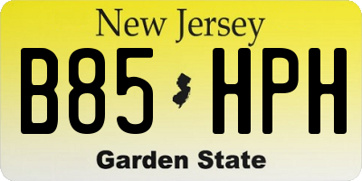 NJ license plate B85HPH
