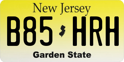NJ license plate B85HRH