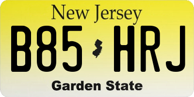 NJ license plate B85HRJ