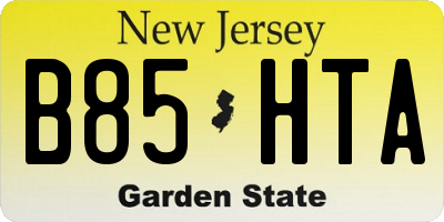 NJ license plate B85HTA