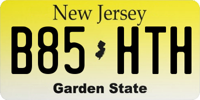 NJ license plate B85HTH