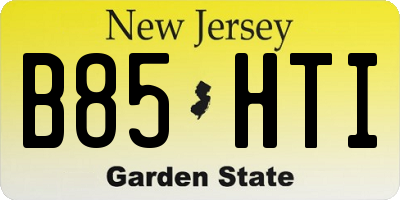 NJ license plate B85HTI
