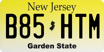 NJ license plate B85HTM