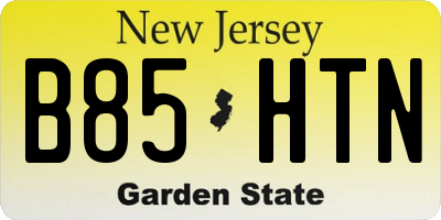 NJ license plate B85HTN