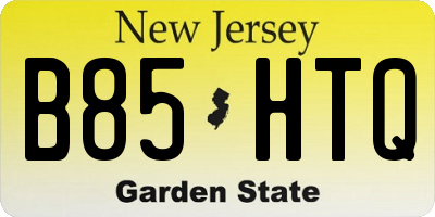 NJ license plate B85HTQ
