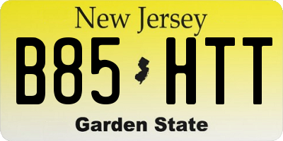 NJ license plate B85HTT