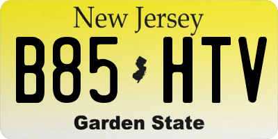 NJ license plate B85HTV