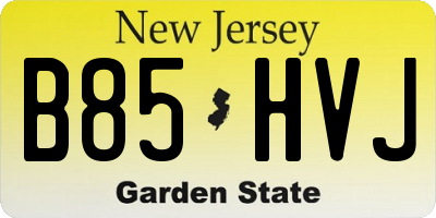NJ license plate B85HVJ