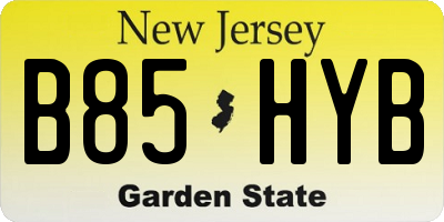 NJ license plate B85HYB
