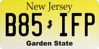 NJ license plate B85IFP