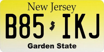NJ license plate B85IKJ