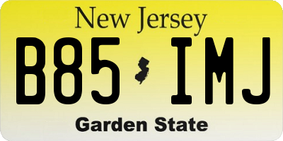 NJ license plate B85IMJ