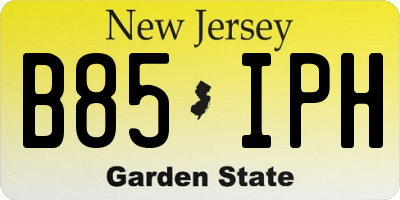 NJ license plate B85IPH