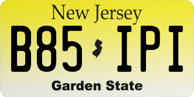 NJ license plate B85IPI