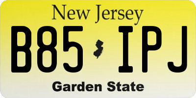 NJ license plate B85IPJ