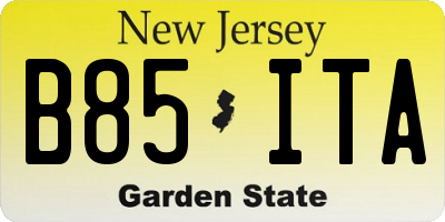 NJ license plate B85ITA