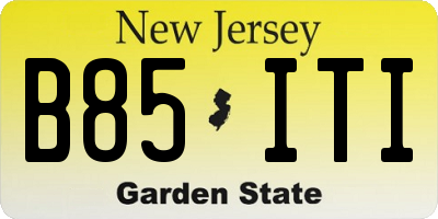 NJ license plate B85ITI