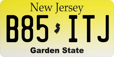 NJ license plate B85ITJ